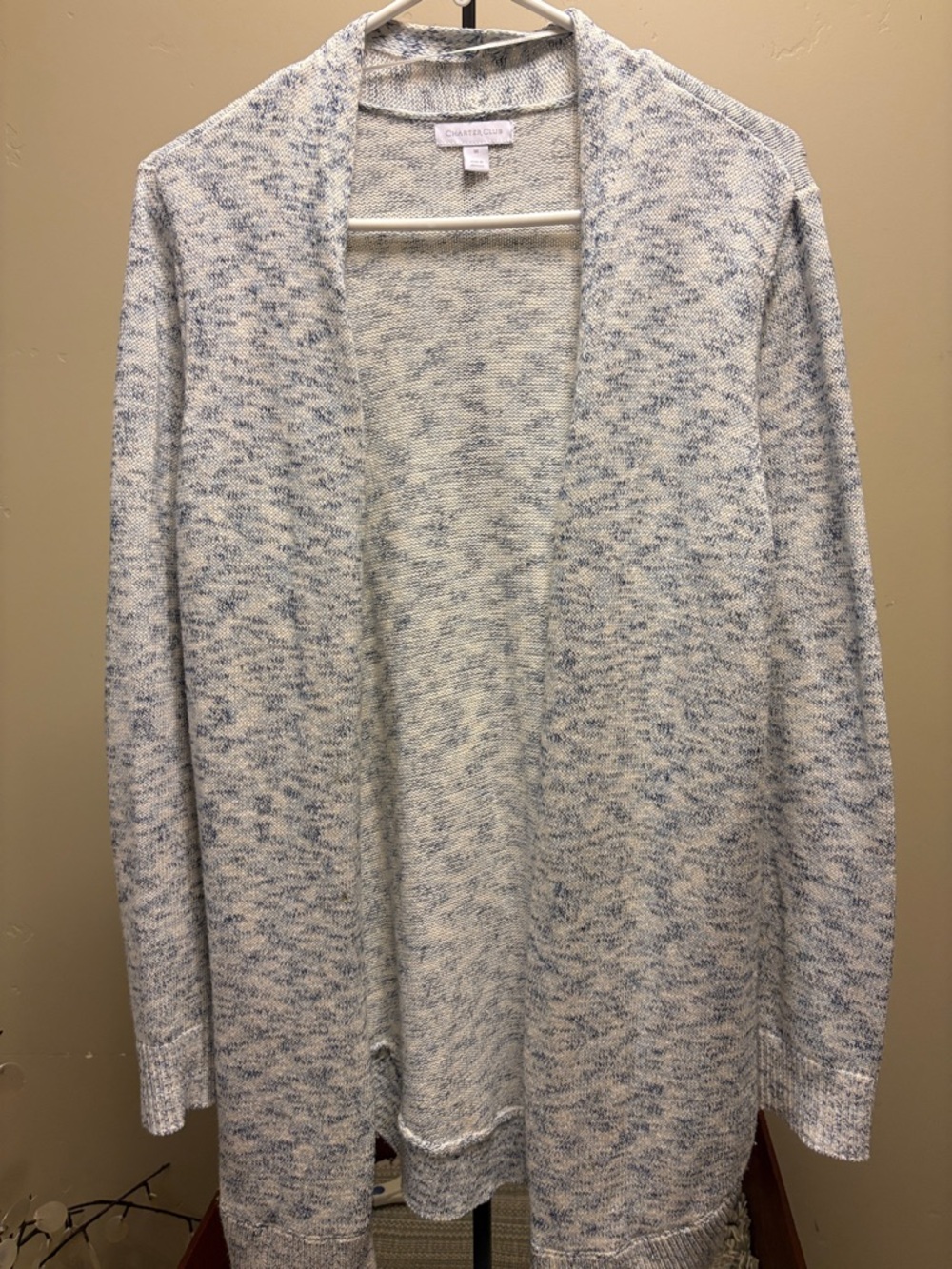 Charter Club open front long sleeve cardigan.